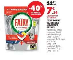 Hyper U FAIRY Detergent vaisselle machine offre