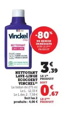 Hyper U VINCKEL Nettoyant lave-linge ecocoert offre