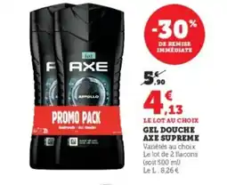Hyper U AXE Gel douche supreme offre