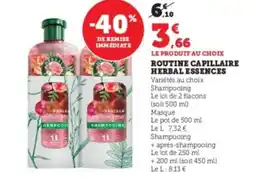 Hyper U HERBAL ESSENCES Routine capillaire offre