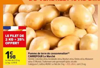 POMME DE TERRE DE CONSOMMATION