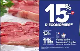 Carrefour Viande bovine : basse côte** à griller offre