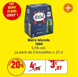 Coccimarket Bière blonde 1664 offre