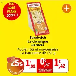 Coccimarket Sandwich le classique daunat offre