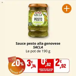 Coccimarket Sauce pesto alla genovese sacla offre