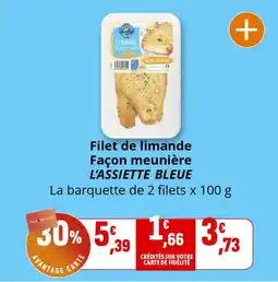 Coccimarket Filet de limande façon meunière l'assiette bleue offre