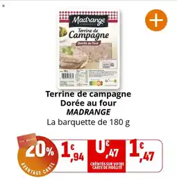 Coccimarket Terrine de campagne dorée au four madrange offre