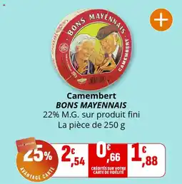 Coccimarket Camembert bons mayennais offre