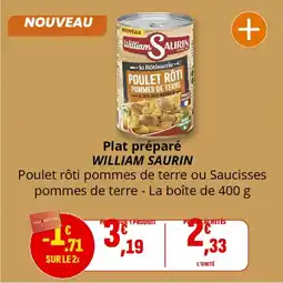 Coccimarket Plat préparé william saurin offre