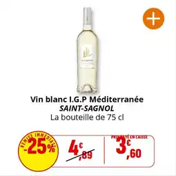 Coccimarket Vin blanc i.g.p méditerranée saint-sagnol offre