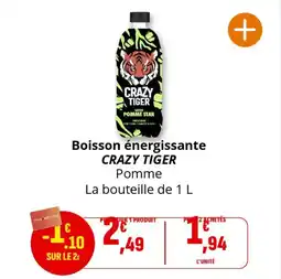Coccimarket Boisson énergissante crazy tiger offre