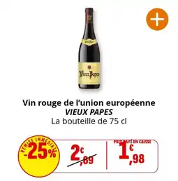 Coccimarket Vin rouge de l'union européenne vieux papes offre
