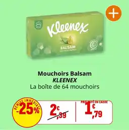 Coccimarket Mouchoirs balsam kleenex offre