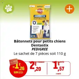Coccimarket Bâtonnets pour petits chiens dentastix pedigree offre