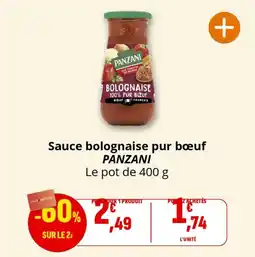 Coccinelle Express Sauce bolognaise pur bœuf panzani offre
