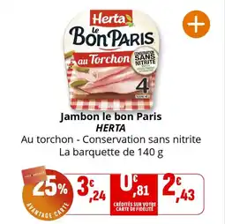 Coccinelle Express Jambon le bon paris herta offre