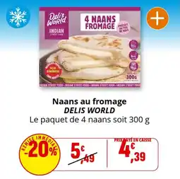 Coccinelle Express Naans au fromage delis world offre