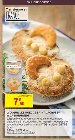 Intermarché Hyper 2 coquilles noix de saint jacques à la normande offre