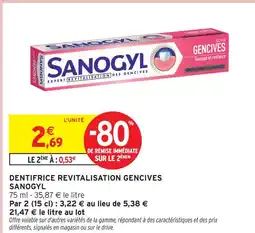 Intermarché Hyper Sanogyl dentifrice revitalisation gencives offre