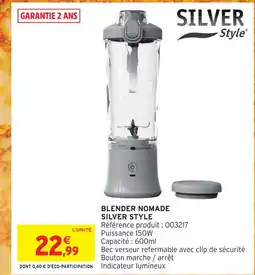 Intermarché Hyper Silver style blender nomade offre