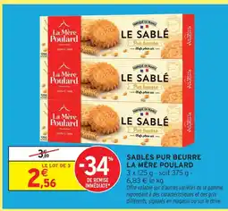 Intermarché Hyper La mère poulard sablés pur beurre offre