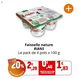 Coccinelle Express Faisselle nature rians offre