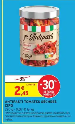 Intermarché Hyper Ciro antipasti tomates séchées offre