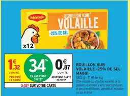 Intermarché Hyper Maggi bouillon kub volaille -25% de sel offre