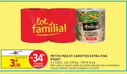 Intermarché Hyper D'aucy petits pois et carottes extra fins offre