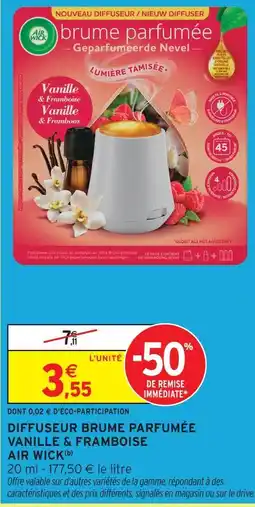 Intermarché Hyper Air wick diffuseur brume parfumée vanille & framboise offre