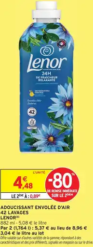Intermarché Hyper Lenor adoucissant envolée d'air 42 lavages offre