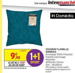 Intermarché Hyper Domedia coussin flanelle offre