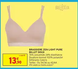Intermarché Hyper Billet doux brassiere zen light pure offre
