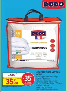Intermarché Hyper Dodo couette thermic'duv offre