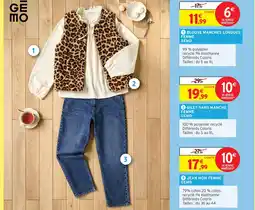 Intermarché Hyper Gemo blouse manches longues femme offre