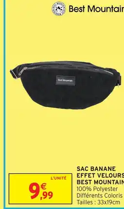 Intermarché Hyper Best mountain sac banane effet velours offre