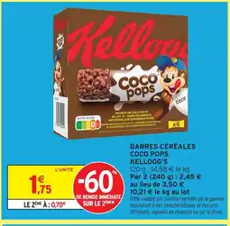 Intermarché Hyper Kellogg's barres céréales coco pops offre