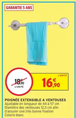 Intermarché Hyper Poignée extensible à ventouses offre