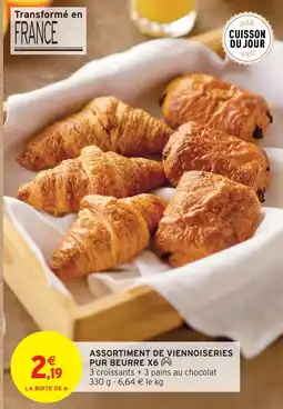 Intermarché Assortiment de viennoiseries pur beurre x6 offre
