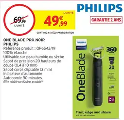 Intermarché Philips one blade pro noir offre