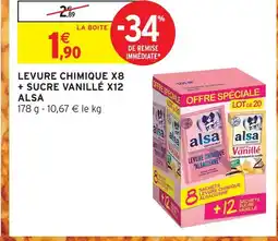 Intermarché Alsa levure chimique x8 + sucre vanillé x12 offre