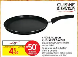 Intermarché Cuisine et saveur crêpière 25cm offre
