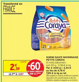 Intermarché Petits coraya surimi sauce mayonnaise offre