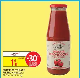 Intermarché Pietro castelli purée de tomate offre