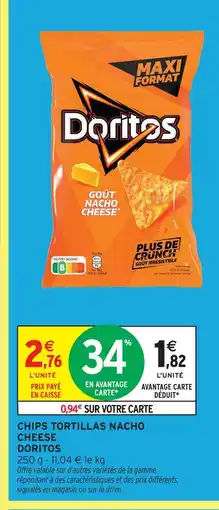 Intermarché Doritos chips tortillas nacho cheese offre