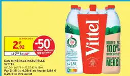 Intermarché Vittel eau minérale naturelle offre
