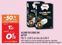 Netto Netto allume-feu cubes x40 offre