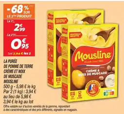 Netto Mousline la purée de pomme de terre crème et noix de muscade offre