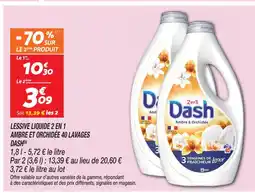 Netto Dash lessive liquide 2 en 1 ambre et orchidée 40 lavages offre