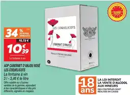 Netto Maison pierre bourré aop cabernet d'anjou rosé les coquelicots offre